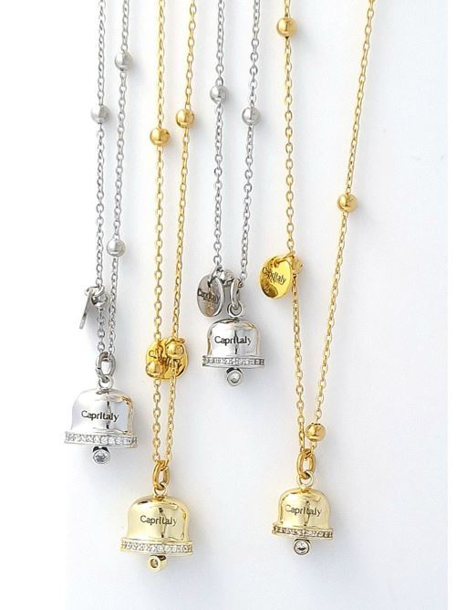 collana in acciaio con campanella di capri Capritaly gioielli | COLLANACONCAMPANELLADICAPRIARGENTO